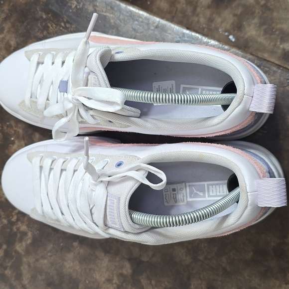 Puma Women's Sneakers - White and Pink - Picture 6 of 8